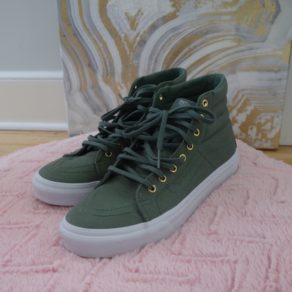 army green vans high tops
